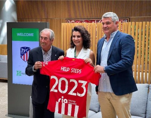 Help Steps, Atletico Madrid ile  Birlii Yaparak Globale Alyor