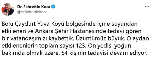 Salk Bakan Koca, zehirlenme vakalarnda son sayy aklad